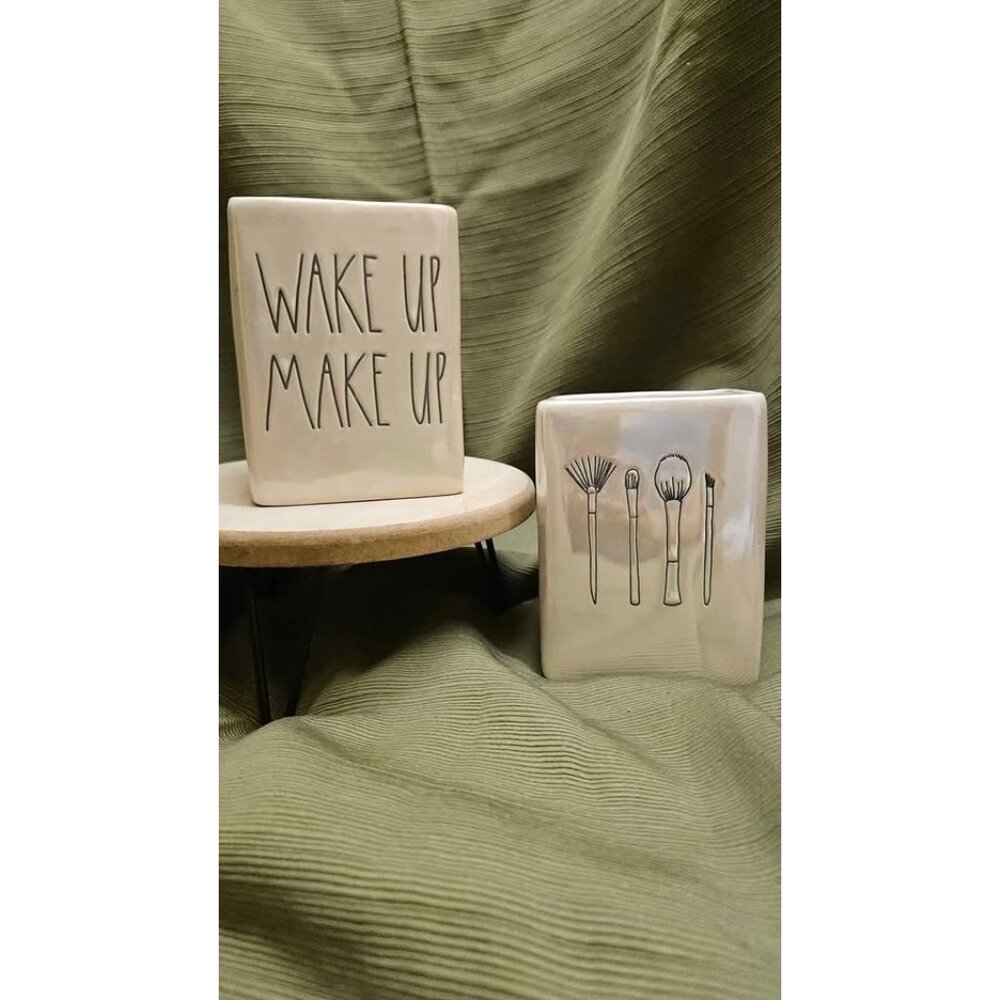 Rae Dunn Iridescent Makeup Brush Containers